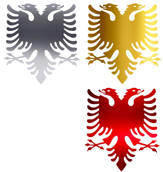 Adesivo Auto Con Stemma Albania E Aquila Albanese - Bianco, 30 Cm, Per Vetri E Superfici Lisce - Foto 7