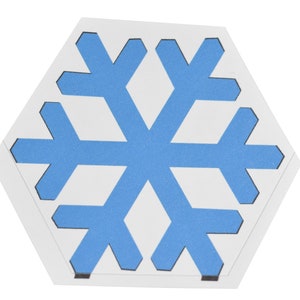 Snowflake Car Sticker: Matte White Bumper Sticker (Set of 2)