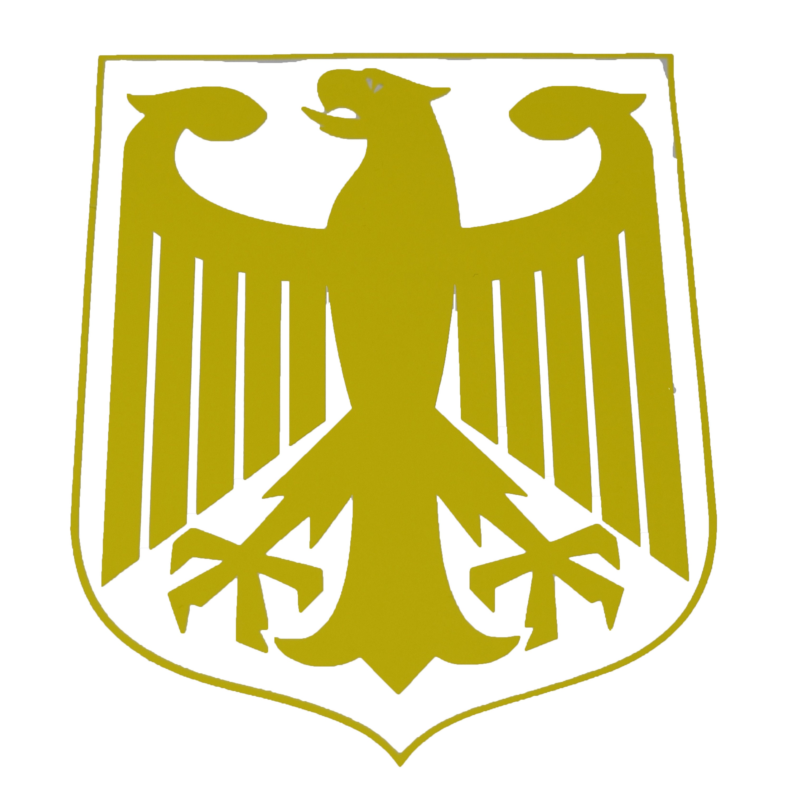 Germany Flag Eagle Coat Of Arms Decal – 75mm Vinyl Sticker For Car, Laptop, Or Helmet (2-Pack)