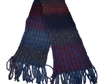 Handgestrickt Ombre Schal OSFA Winterschal Warm Trendy Unisex