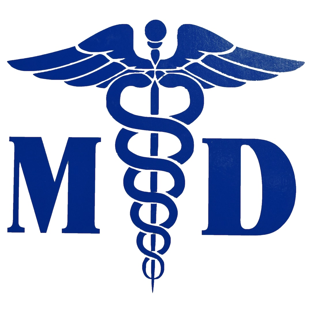 Medical Doctor MD Decal Sticker Etsy