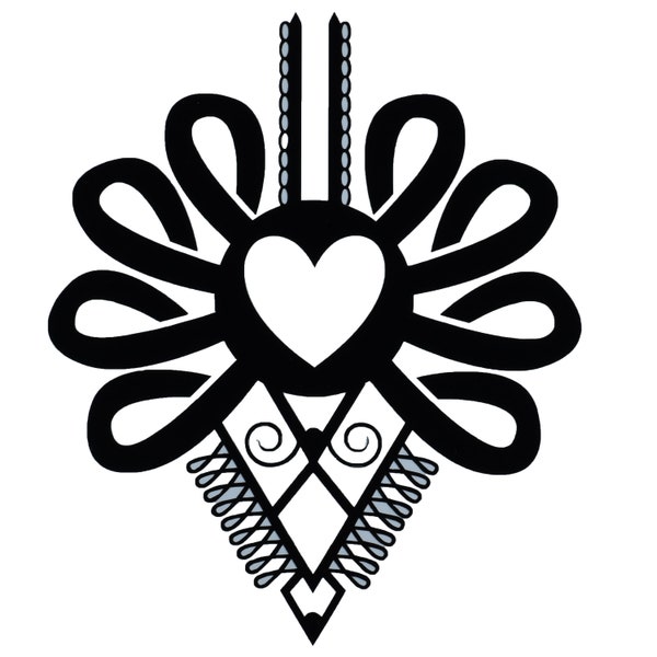 Heart Parzenica Polish Highlander Symbol Crest Decal Sticker Polska Poland