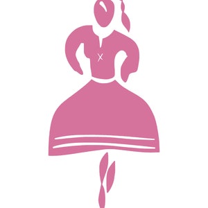 Goralka Female Polish Highlander Decal Sticker Polska Poland Podhale Zakopane Pink