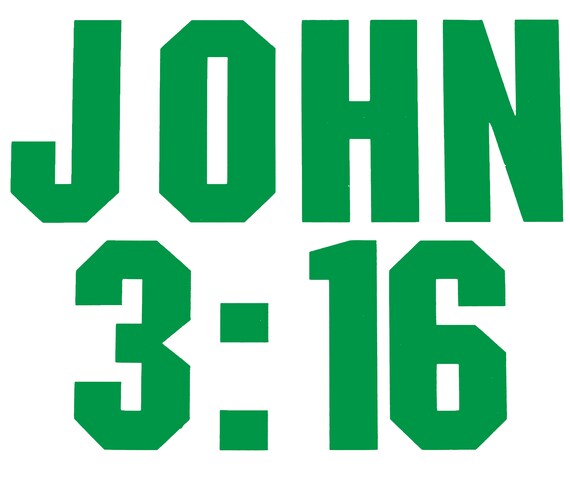 John 3:16 Cursive Vinyl Decal Sticker – Multiple Colors & Sizes For Car, Laptop, Window – #910 By StickerPimp