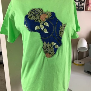 Afrikanische Karte Unisex Shirt bunt Afrikanischer Druck