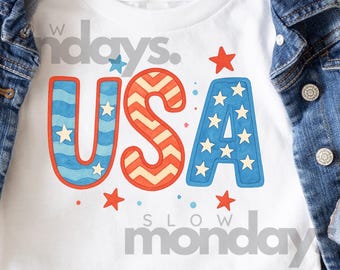 Retro America Png, USA Png, Preppy America Png, USA 1776 Png, 4th Of July Stars Stripe, Patriotic Png, summer png, quilted letters png