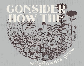 Consider how the wildflowers grow png, Luke 12:27 png, bible png, christian png, wildflower png, floral png, bible verse png, Jesus png