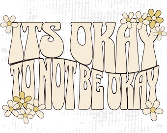 Mental Health Awareness PNG, Retro Boho Design (Digital Download)