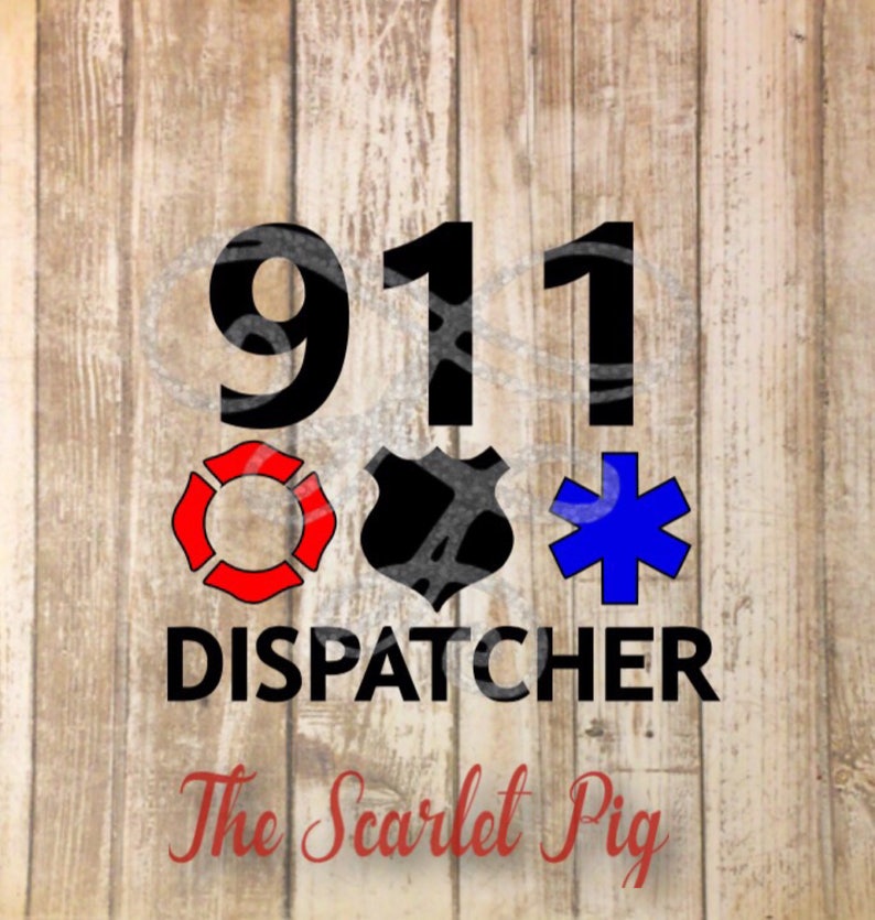 911 Dispatcher Svg, Dxf, Png, Eps, Pdf, Ambulance, Police, Fire Rescue