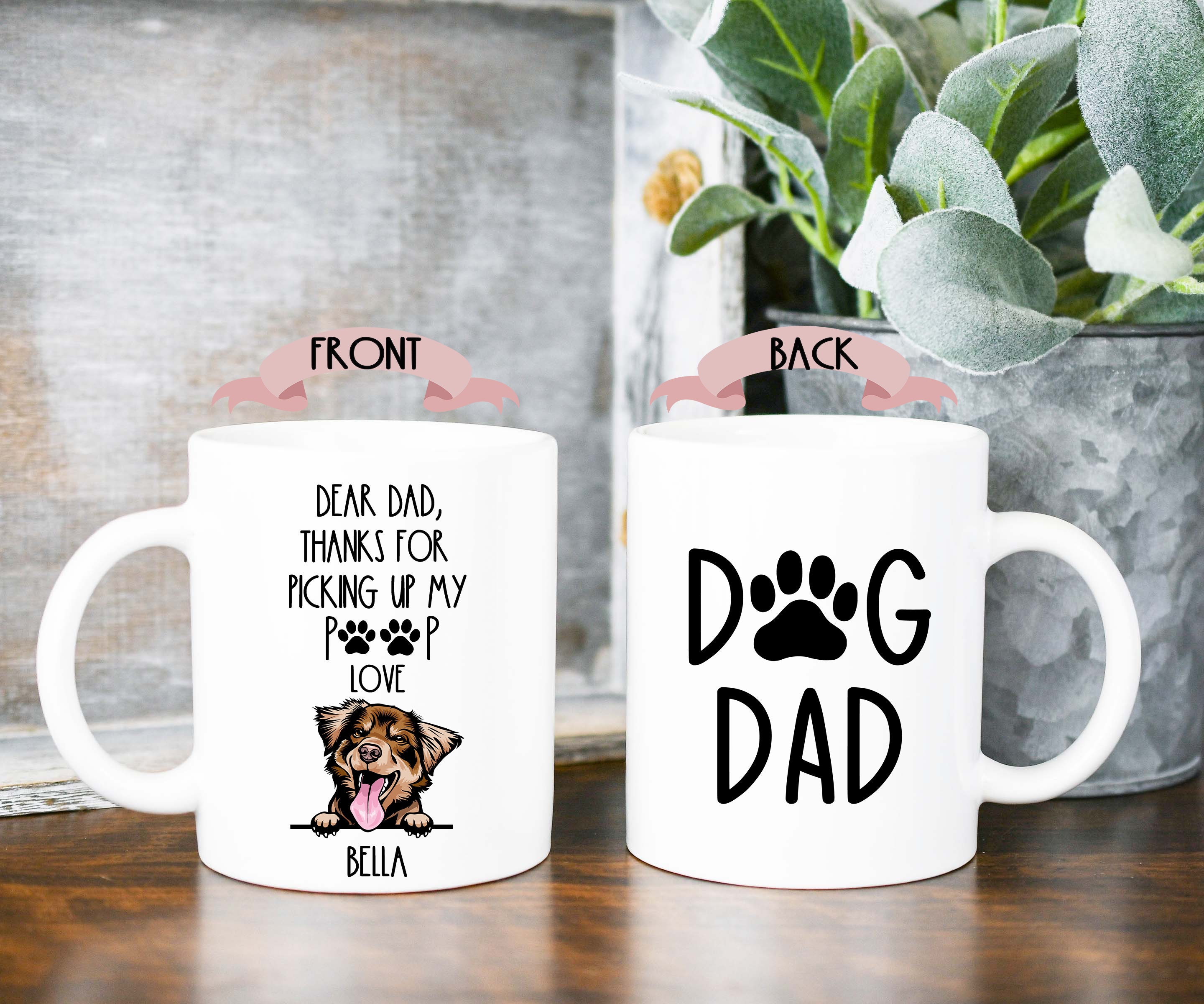Dog Dad Mug Dog Dad Gift Pet Fathers Day Gift Personalized Etsy