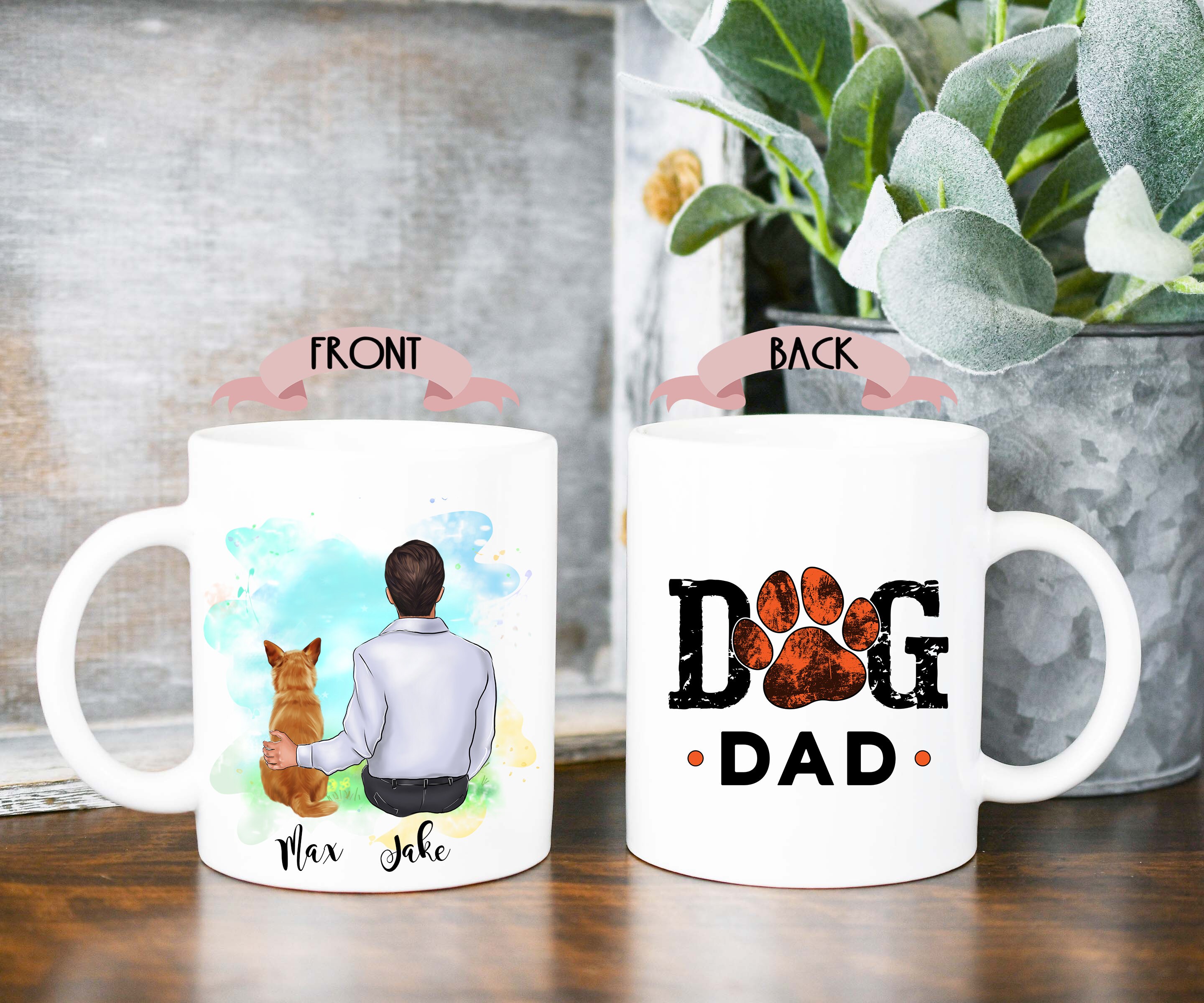 Personalized Dog Dad Mug Custom Dog Mug Dog Lover Gift Dog Etsy