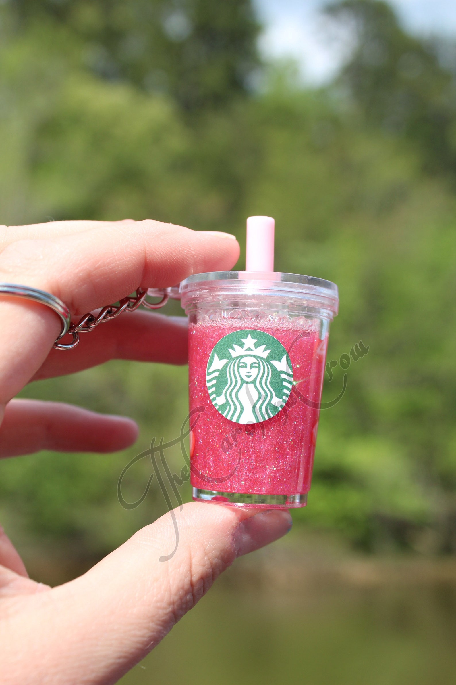 Starbucks keychain mini pink drink Starbucks cup keychain key Etsy