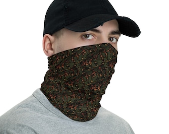 Digital Abstract Neck Gaiter for Men, Face Covering, Breathable Mask, Abstract face mask