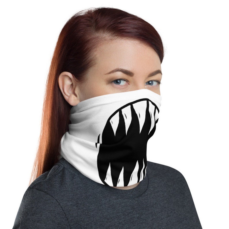 Monster Teeth Face Covering Neck Gaiter Breathable Mask Etsy