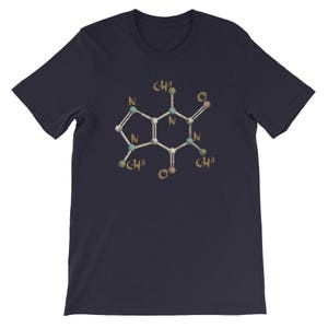 Caffeine molecule t shirt, Coffee molecule tee, Coffee science, Caffeine Addict Tee, Coffee lovers shirt, Funny Coffee Tee, Caffeine Science image 8