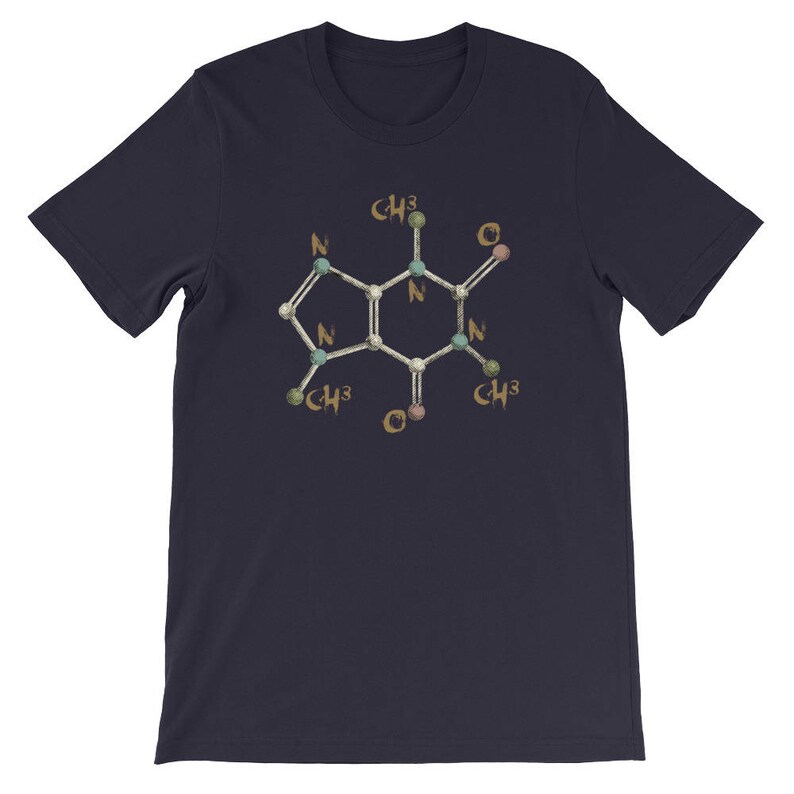 Caffeine molecule t shirt, Coffee molecule tee, Coffee science, Caffeine Addict Tee, Coffee lovers shirt, Funny Coffee Tee, Caffeine Science image 8