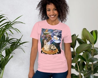 Space Cat Unisex t-shirt - now in Pink!