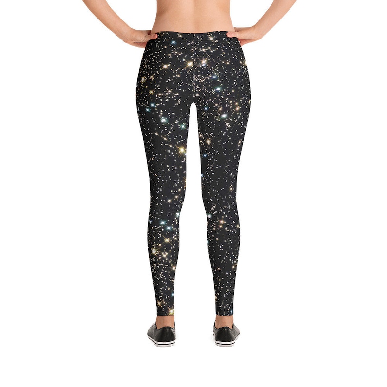 Galaxy Leggings, Stars Leggings, Astronomy Workout Leggings image 2