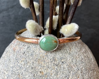 Mixed metal Turquoise Cuff Bracelet