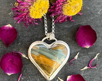 Polychrome Jasper Heart Pendant