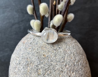 Sterling Silver Moonstone Cuff