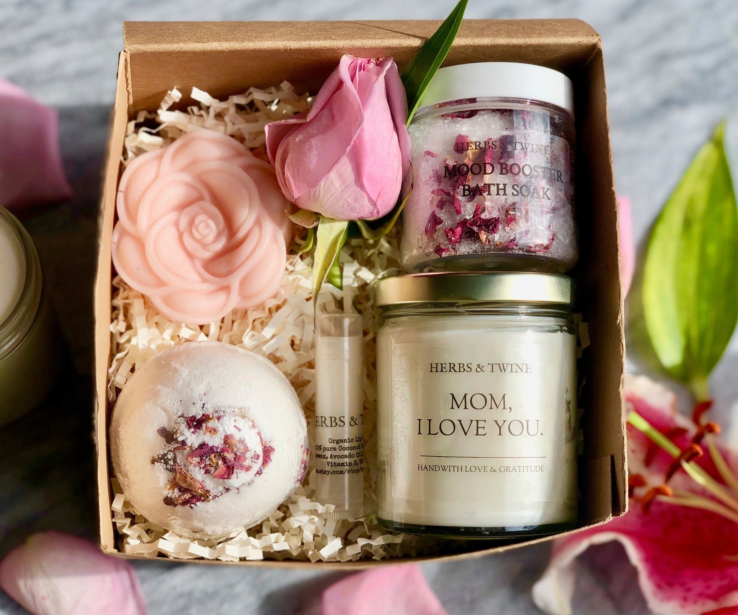 mom set booster box New Mom Gift Box, New Mom Care Package, New Mom & Baby Gift Set, Pregnancy Gift Box, Personalized New Mom Gift Deluxe Box 1 / Amber Glow / No add on main image 0