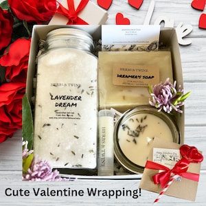 Valentine Gift Basket Valentine Chocolate gift set Relaxation Spa Gift Basket Gifts for Her Gift Valentine Gifts for Friends Personalized