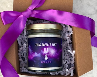 Vela con olor a V, regalo para fans de Kim Tae-hyung (BTS), regalo para el ejército, merchandising de Bangtan Boys (BTS), regalos para fans de BTS y amantes del Kpop, vela con olor a V de BTS.