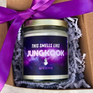 Smells Like Jungkook, KPOP Gift, BTS Fan Gift Candle, Army Gift, Bangtan Boys, Bts Dynamite Gift for Bts Fan Kpop Lover, BTS Jungkook candle
