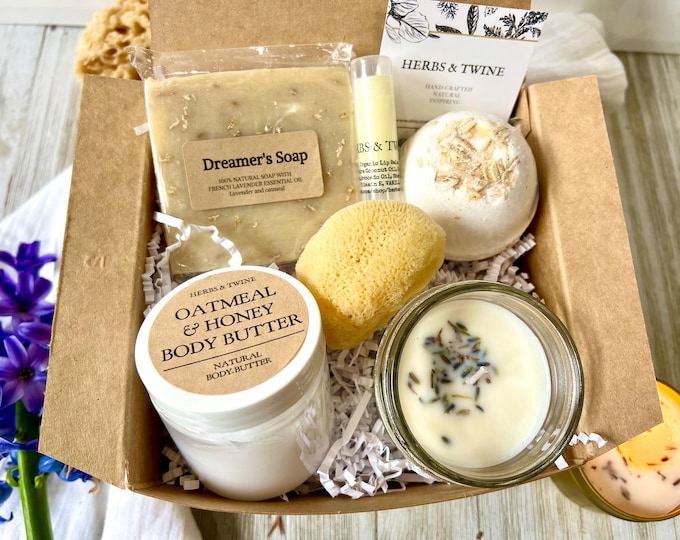 Relaxation Stress Relief Aromatherapy Gift Box Self Care Spa Gift Set Spa Basket Birthday Gift Cheer Up Thinking of You Gifts Womens Gifts