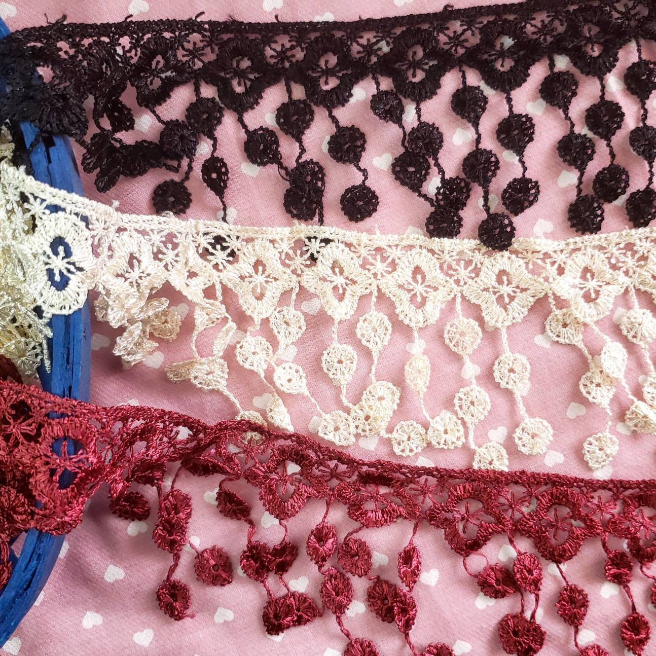 vintage ivory lace trim
