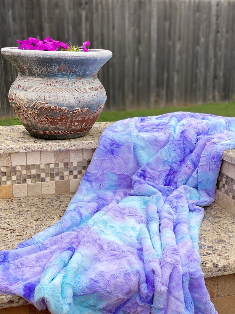 Tiedye Minky Blanket Tie Dye Bedding Room Decor for Teen Etsy New