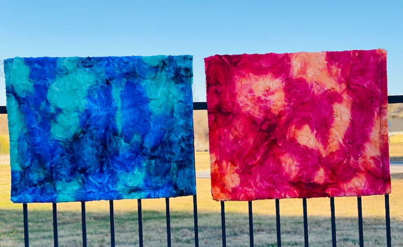 Tie-dye minky blanket, tie dye bedding, room decor for teen girls, room decor aesthetic teen girls, indie room decor, hippie, psychedelic image 6