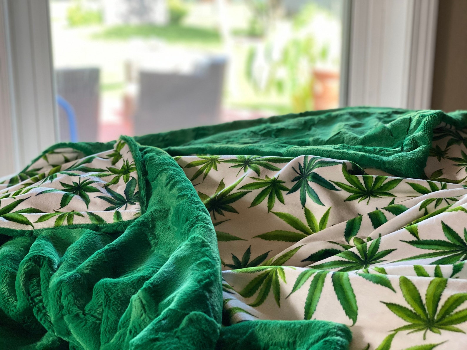 Marijuana Home Decor Minky Blanket Cannabis Decor Weed Etsy