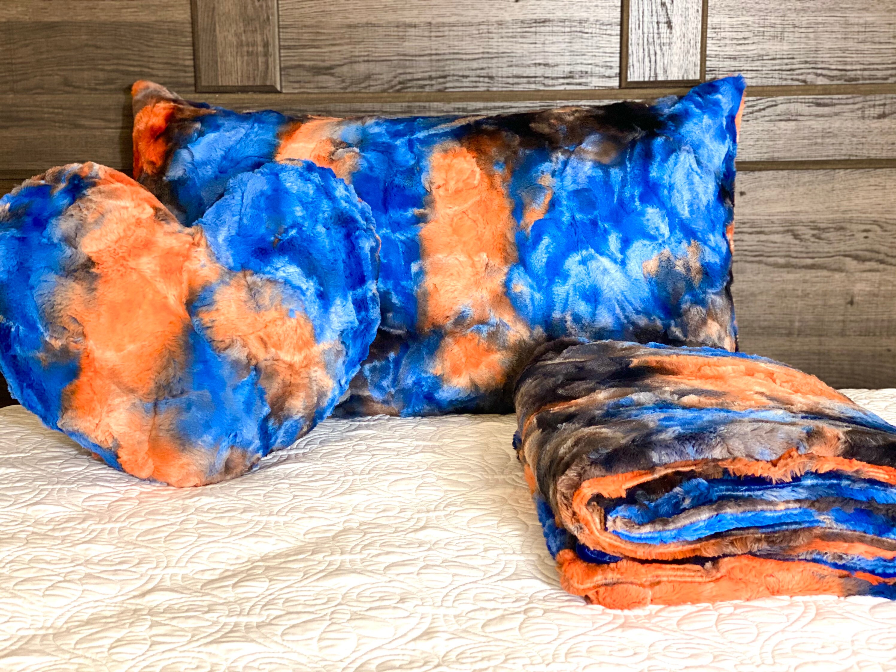 Tiedye Blanket Soft Pillowcase dorm decor Heart pillow. Etsy