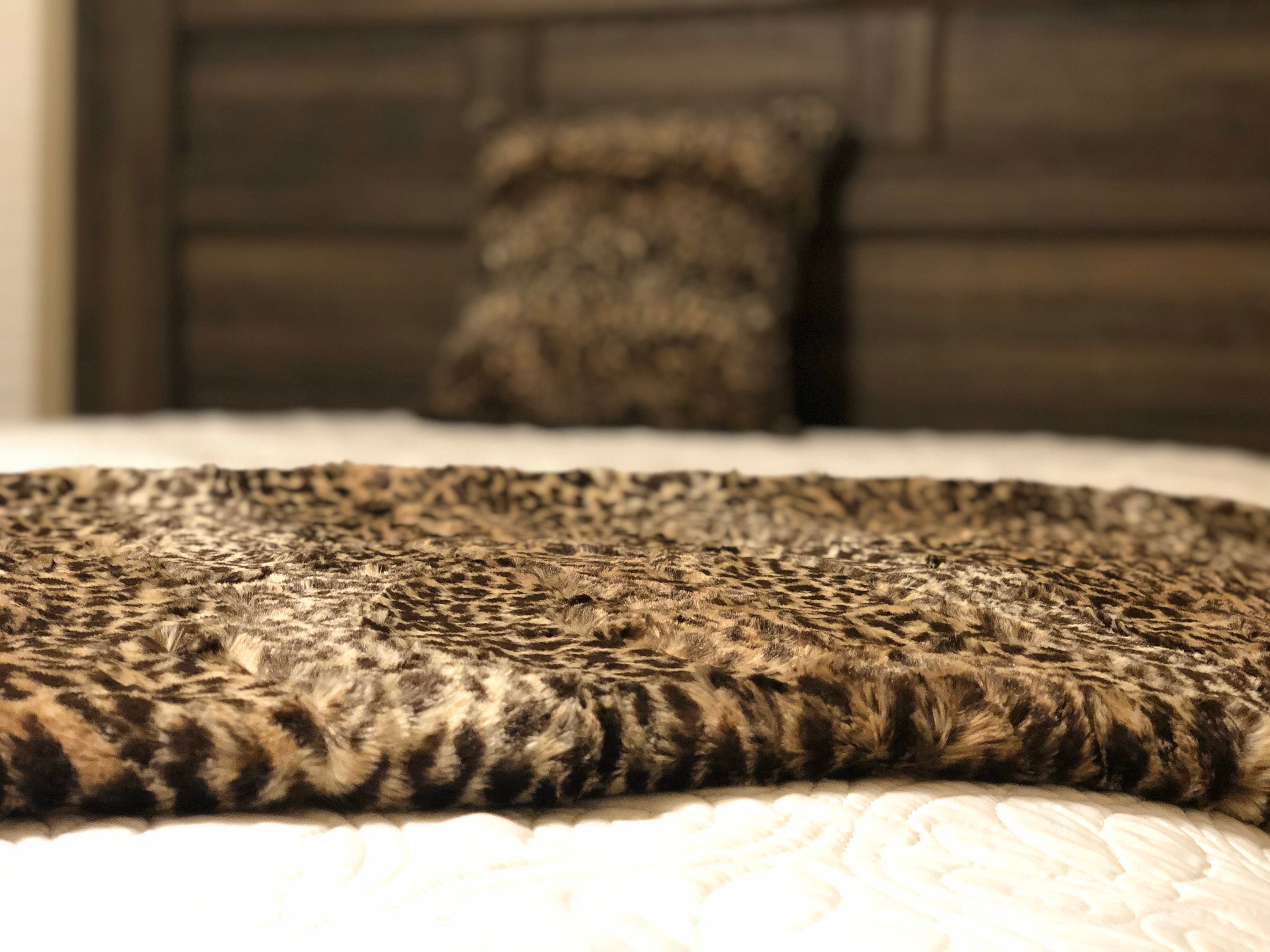 Cheetah leopard Minky Blanket & Minky Pillowcase soft Etsy