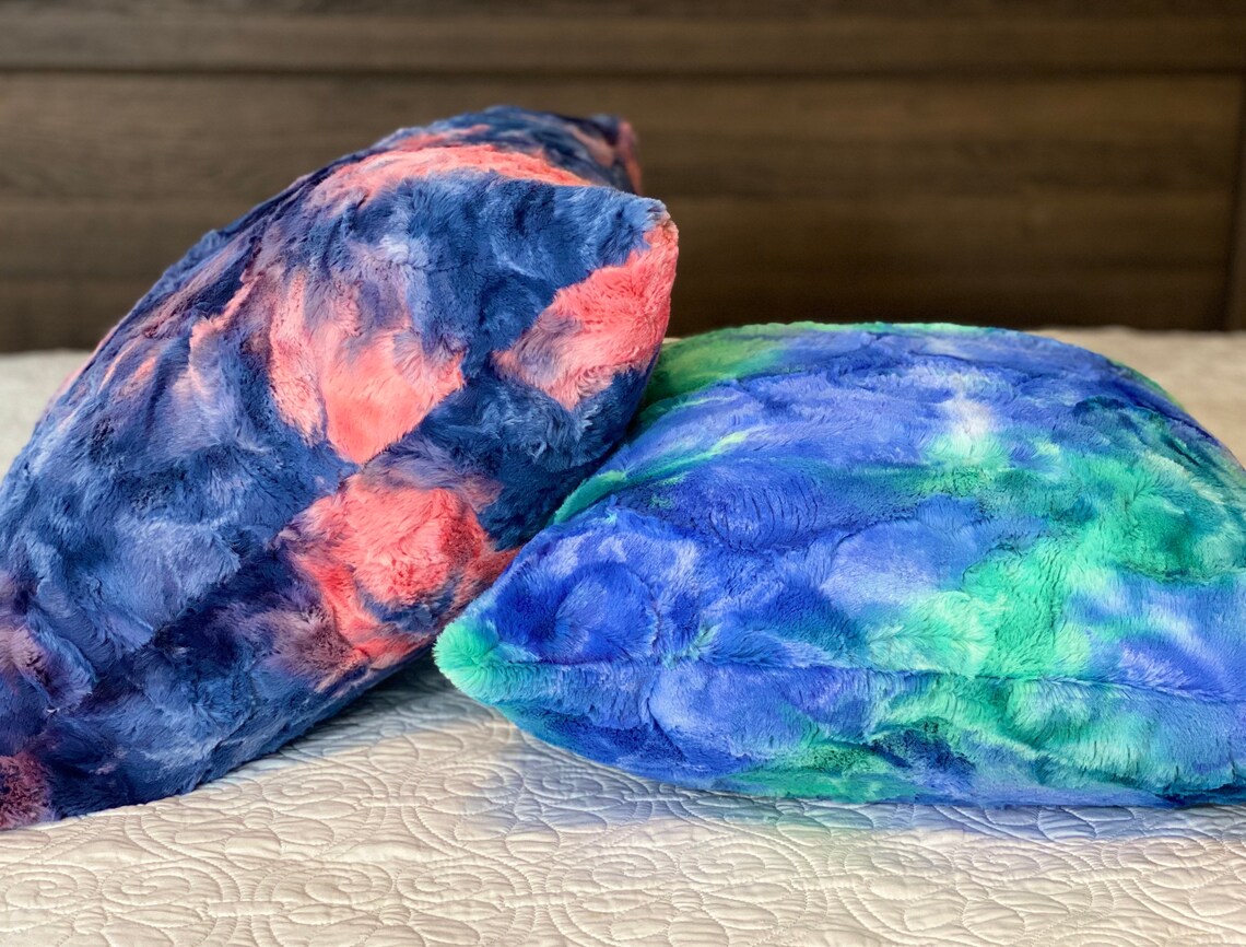 Minky Pillowcase Minky Sorbet Tiedye Pillowcase Kids Room Etsy