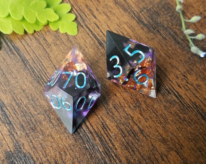 D10 Percentile Set of Handmade Dice for Dungeons and Dragons, TTRPG DND D10 Percentile D&D Etsy