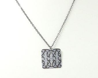 Carbon Steel Celtic Knot Necklace, Celtic Necklace, Celtic Jewelry, Irish Necklace, Irish Jewelry, Celtic Knot Jewelry, Irish Knot Necklace