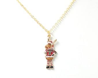 Christmas Moose Necklace, Christmas Necklace, Winter Necklace, Holiday Necklace, Necklaces for Women, Necklaces for Girls