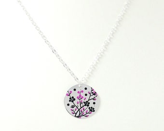 Cherry Blossom Necklace, Flower Necklace, Floral Necklace, Flower Jewelry, Blooms and Blossoms