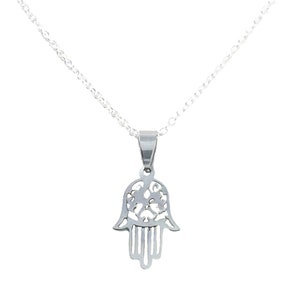 Hand of Hamsa Necklace, Hand of Fatima, Jewelry for Yoga, Indian Jewelry, Meditation Jewelry, Protection