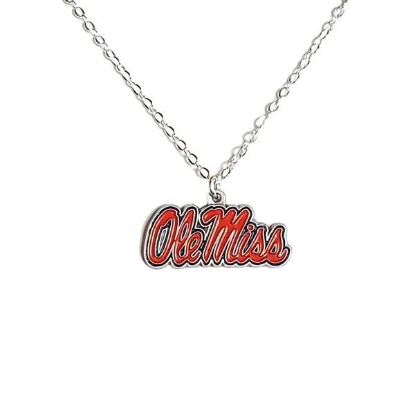 Ole Miss Necklace, University of Mississippi, Ole Miss Rebels Necklace, Rebels Necklace, Ole Miss Football, Ole Miss Fan, Rebels Charm