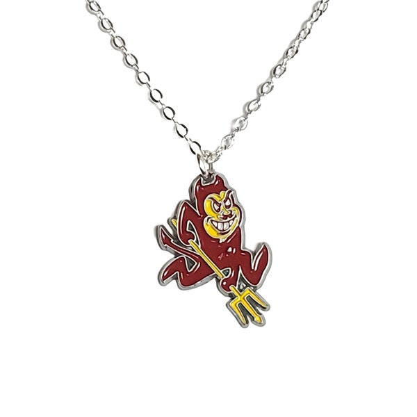 Arizona State Sun Devils Necklace, ASU Sun Devils, Arizona State University Necklace, Sun Devils Jewelry, Sun Devils Fan, Arizona State