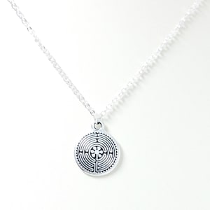 The Labyrinth Pendant Necklace for Spiritual Thought, Meditation, or Yoga