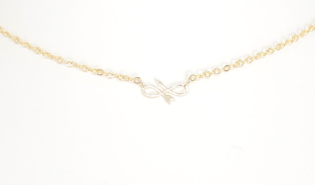 Dainty Infinity Arrow Necklace, Dainty Infinity Necklace, Layering