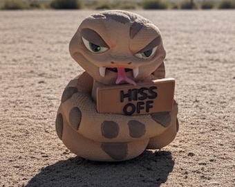 Figura de serpiente siseante, juguete de escritorio, animal divertido con actitud, impresión 3D