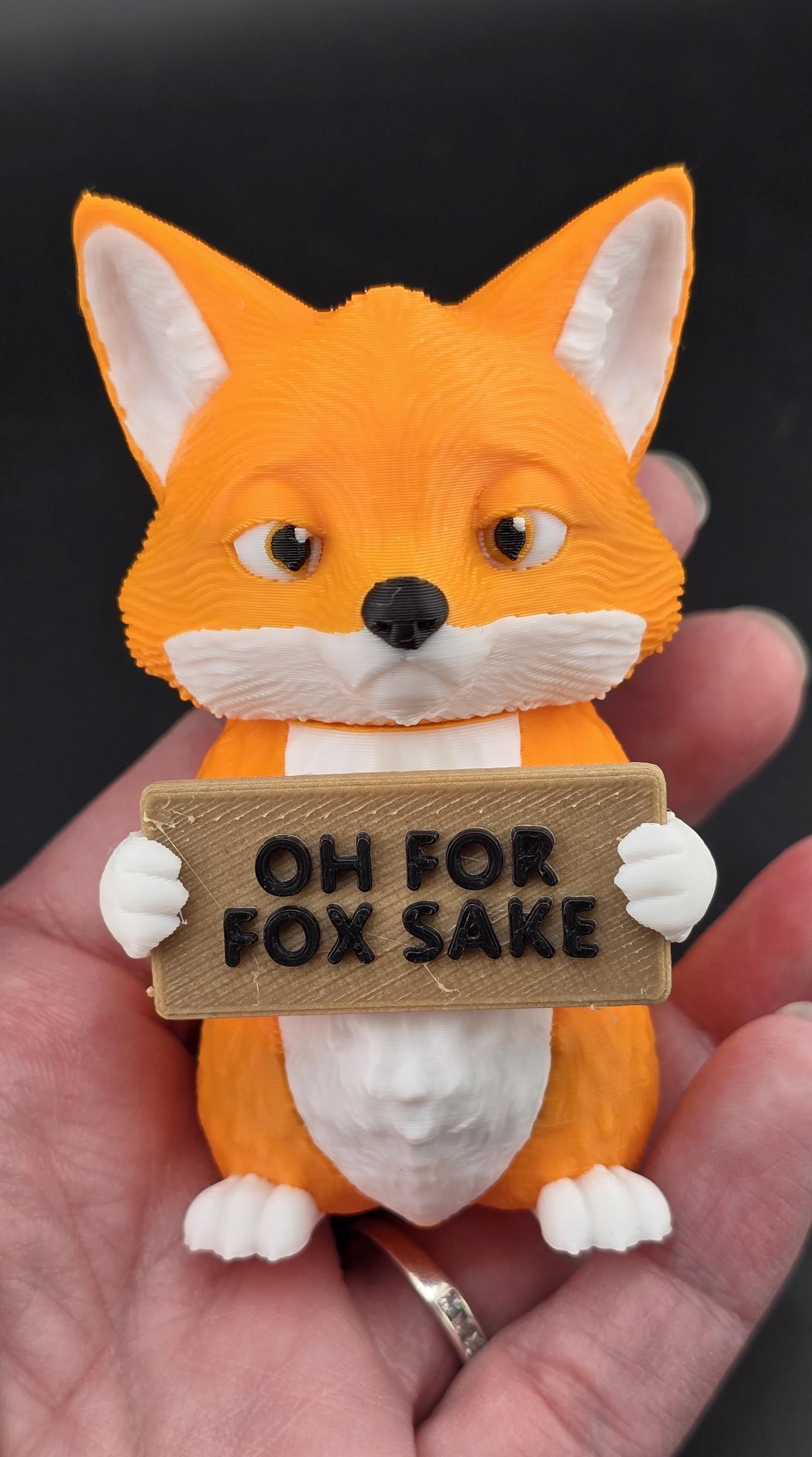Oh for Fox Sake Figure Desk Toy Funny Animal With Attitude 3d