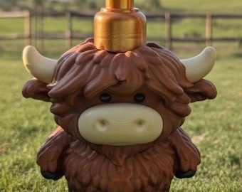 Highland Cow Foaming Soap Holder 3d Printed Farmhouse Bathroom Decor