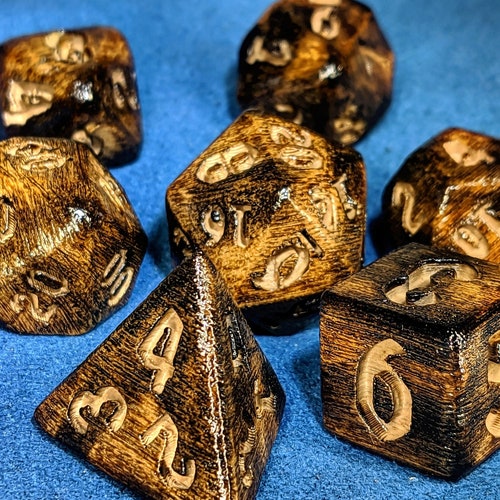 Dnd Dice Set of 7 Dices D4 D6 D8 D10 D12 D20 D00 Etsy